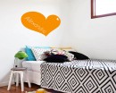 Heart Customized Name Vinyl Decal Nursery Sticker
